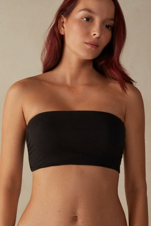 Black Intimissimi Cotton Women Bra | 6871ZDEMI