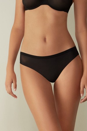 Black Intimissimi Invisible Touchzilian Women Briefs | 7281YFOAX