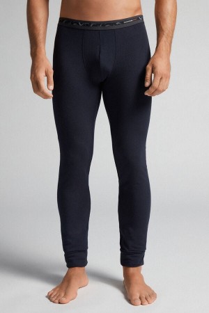 Black Intimissimi Modal-Cashmere Men Leggings | 5836VHSRO