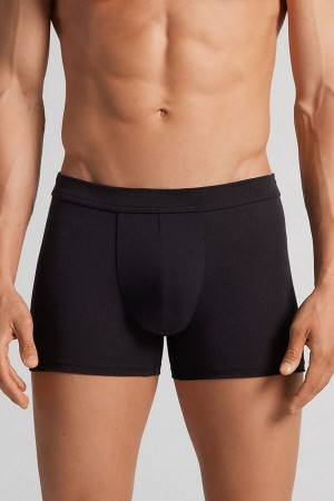 Black Intimissimi Modal And Silk Men Boxer | 3795BYJUI