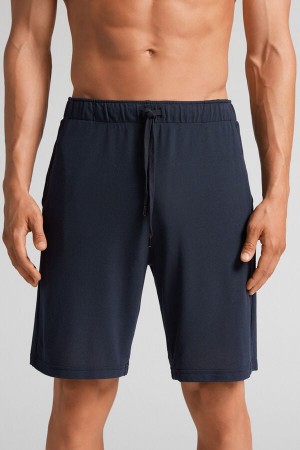 Black Intimissimi Modal And Silk Piqué Men Shorts | 1765TBVRK