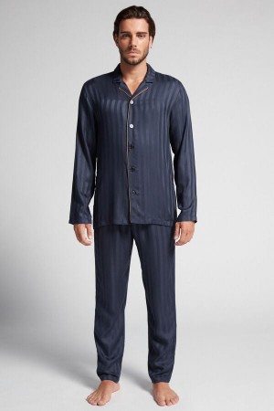 Black Intimissimi Modal Set Men Pajamas | 6028WOFHQ