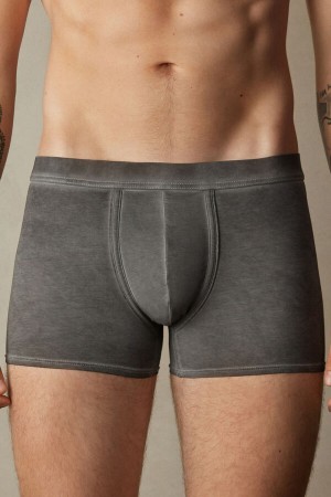 Black Intimissimi Natural Fresh Cotton Men Boxer | 2360PXARG