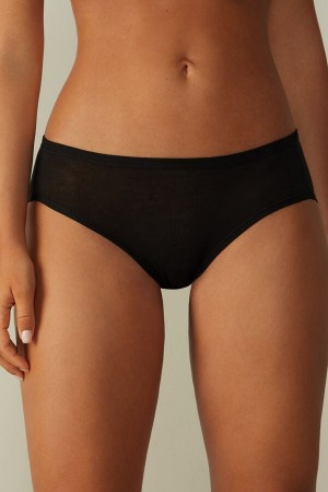 Black Intimissimi Ultralight Cotton Women Panties | 3548EGDFR