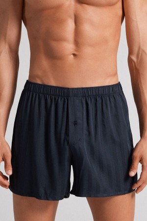 Black Intimissimi Woven Modal Men Boxer | 8496JSTWI