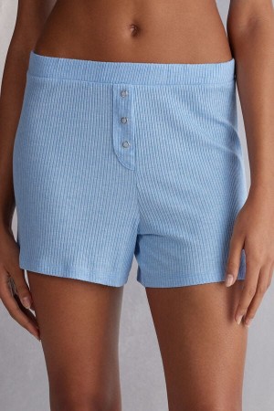 Blue Intimissimi Chic Comfort Modal Women Shorts | 7439MIJLO