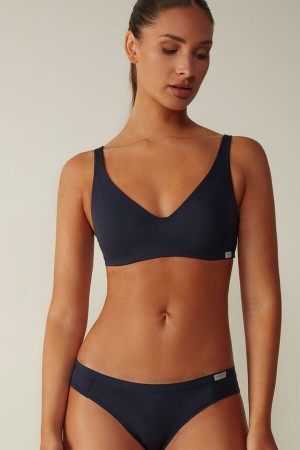 Blue Intimissimi Greta Balconette Cotton Women Bra | 9017HJDKZ