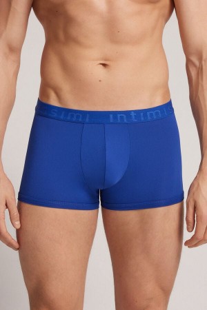 Blue Intimissimi Microfiber Logo Men Shorts | 4397HPRYL