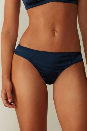 Blue Intimissimi Silk Cheeky Women Briefs | 7568HGVCO