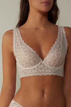 Cream Pink Intimissimi Eleonora Balconette Lace Women Bra | 1405LWUOS