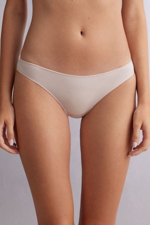 Cream Pink Intimissimi Low Rise Cotton Women Panties | 2735MXVIW