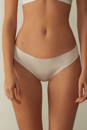 Cream Pink Intimissimi Seamless Cottonzilian Women Briefs | 3894ZNETG