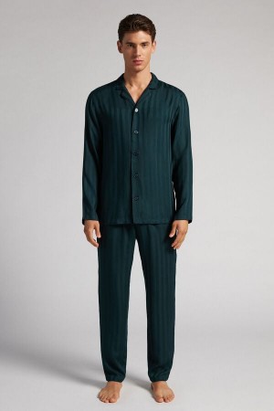 Dark Green Intimissimi Modal Set Men Pajamas | 2816RZYGA