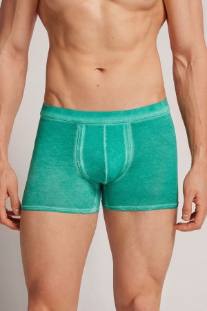 Green Intimissimi Natural Fresh Cotton Men Boxer | 6971QCPGH