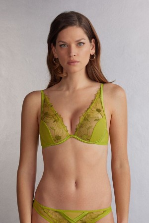 Green Intimissimi Sweet Like Sugar Elena Balconette Women Bra | 0372SOKCZ