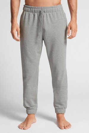 Grey Intimissimi Full Length Lightweight Sweat Men Pants | 1392TKALB