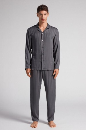 Grey Intimissimi Modal Set Men Pajamas | 8149JEWIB