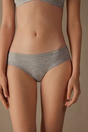 Light Grey Intimissimi Cozy Cotton Women Panties | 8074QJGCM