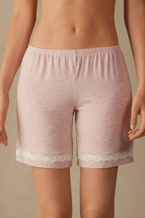 Light Pink Intimissimi Modal With Lace Details Women Shorts | 1953XESUQ