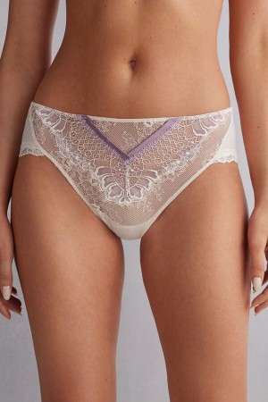 Light Yellow Intimissimi Secret Garden Women Panties | 4917DYCAJ