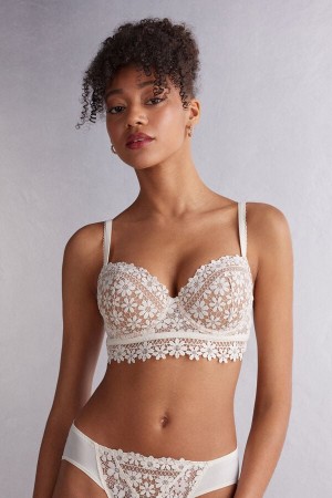 Light Yellow / Beige Intimissimi Romance Yourself Sofia Balconette Women Bra | 8317EYBFV