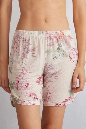 Multicolor Intimissimi Secret Garden Bamboo Viscose Women Shorts | 5280SQECX