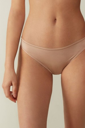 Orange Beige Intimissimi Brazilian Ultralight Microfiber Women Briefs | 3876ZKXOS