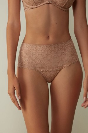 Orange Beige Intimissimi Lace Hipster Women Briefs | 1502AZOUJ