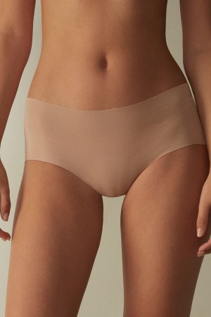 Orange Beige Intimissimi Seamless Cotton Hipster Women Briefs | 1840XVWSF