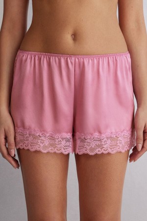 Pink Intimissimi Silk Women Shorts | 5936ZYGKL