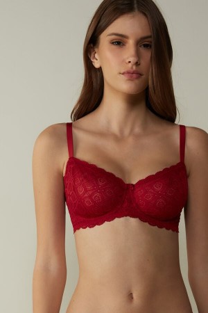 Red Intimissimi Daniela Balconette Lace Women Bra | 5681BRNZE