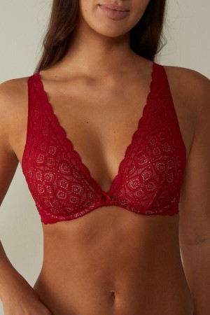 Red Intimissimi Giorgia Balconette Lace Women Bra | 2147LGJEK