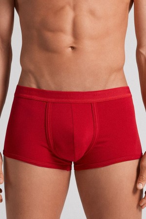 Red / Red Intimissimi Superior Cotton With Logo Men Boxer | 8190CWFJE