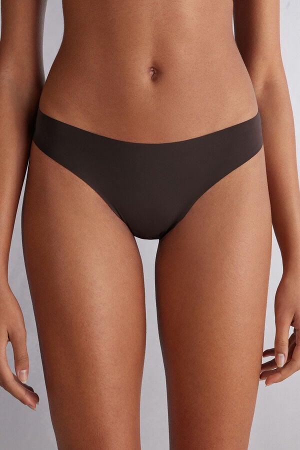 Beige Brown Intimissimi Brazilian Seamless Ultra Light Microfiber Women Briefs | 3659LBCQU