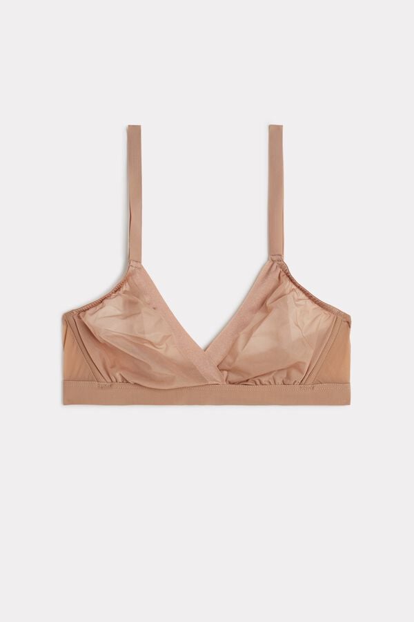 Beige Intimissimi Emma Invisible Touch Triangle Women Bra | 7438ICZGW