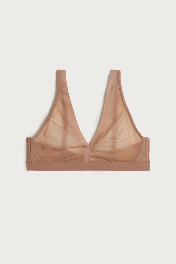 Beige Intimissimi Lara Invisible Touch Triangle Women Bra | 1630TIKHL