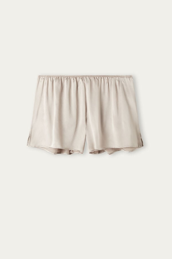 Beige Intimissimi Smooth Silk-Satin Women Shorts | 4239ZKWIY