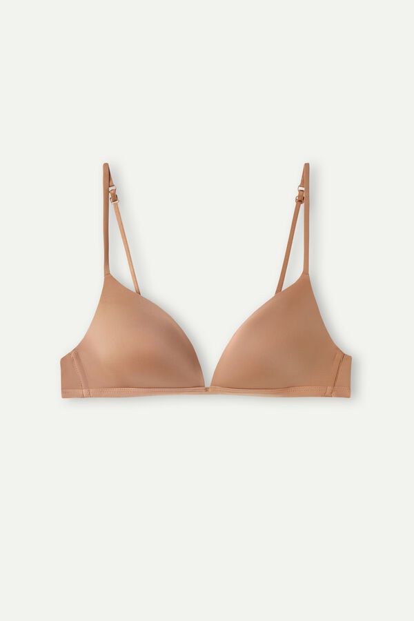 Beige Intimissimi Tiziana Triangle Ultralight Microfiber Women Bra | 5230CEKJY