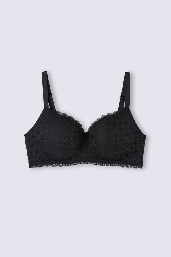 Black Intimissimi Adele Triangle Lace Women Bra | 0239TQBOE