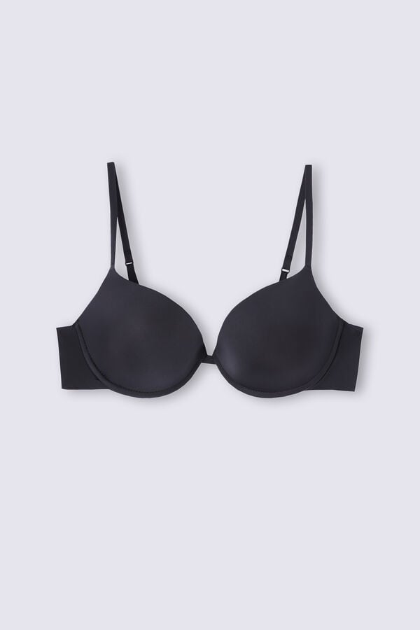 Black Intimissimi Bellissima Push-Up Ultralight Microfiber Women Bra | 4350KMJCT