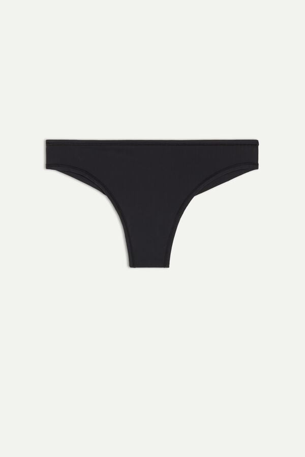 Black Intimissimi Brazilian Ultralight Microfiber Women Briefs | 1583ENWCT