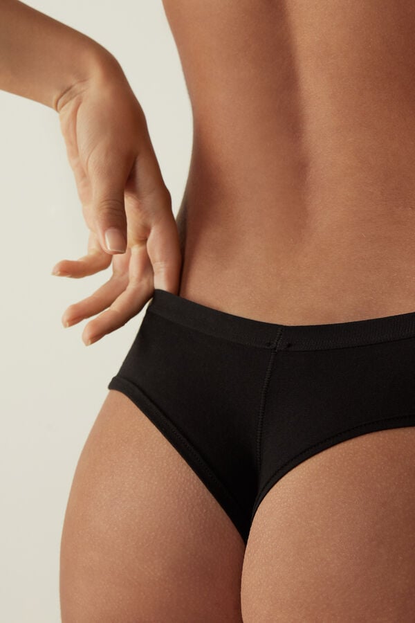 Black Intimissimi Cottonzilian Women Briefs | 4913QGRNF