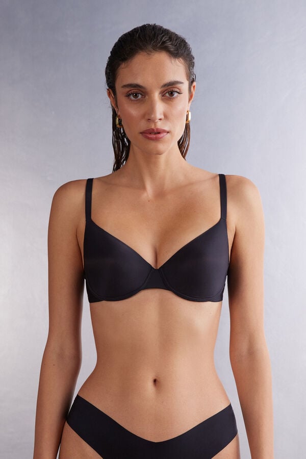 Black Intimissimi Francesca Ultimate Balconette Women Bra | 7183ZFJQI