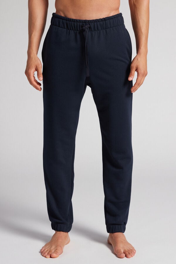 Black Intimissimi Full Length Lightweight Sweat Men Pants | 4183OLDCE