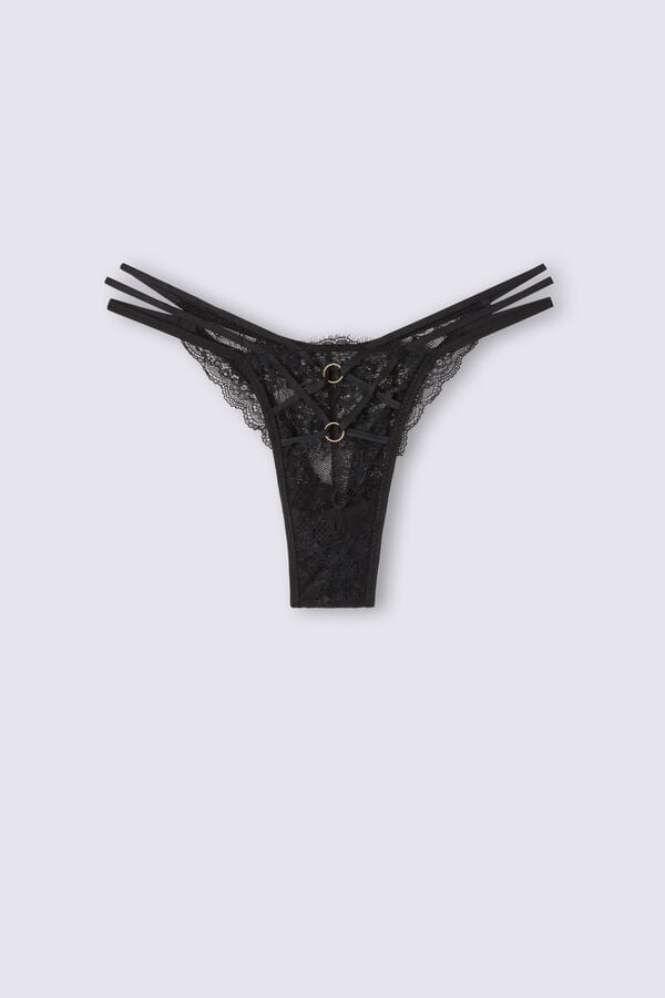 Black Intimissimi Intricate Surface ‘80s Stylezilian Women Briefs | 7084VILDR