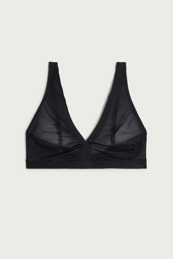 Black Intimissimi Lara Invisible Touch Triangle Women Bra | 1302LZSDP