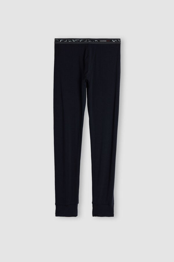 Black Intimissimi Modal-Cashmere Men Leggings | 5836VHSRO