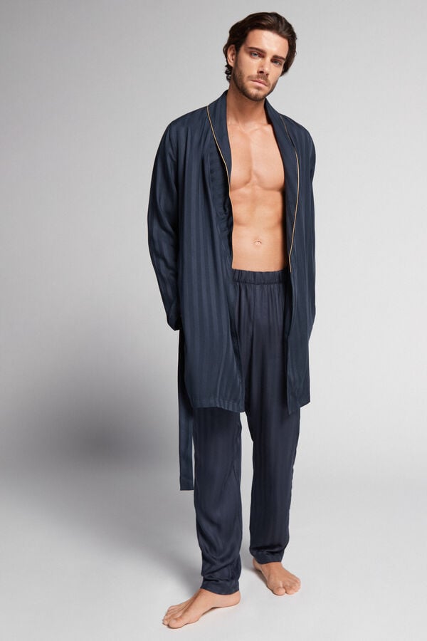 Black Intimissimi Modal Men Robe | 4180XDZQB