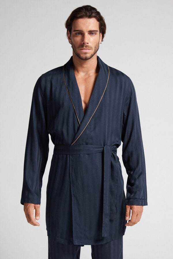 Black Intimissimi Modal Men Robe | 4180XDZQB