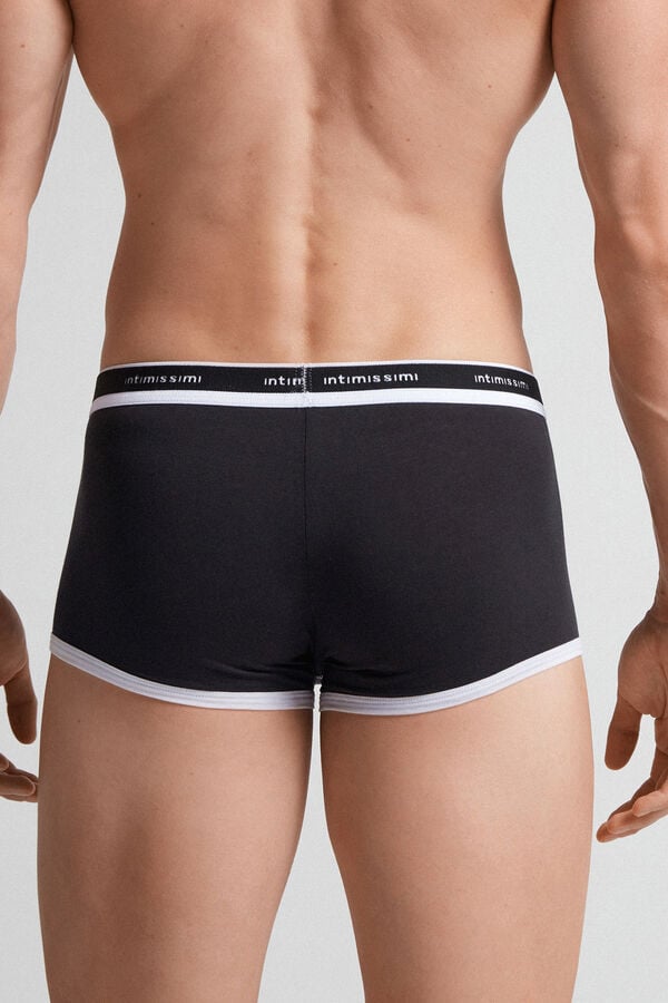 Black Intimissimi Natural Fresh Cotton Men Boxer | 9536JXMLC